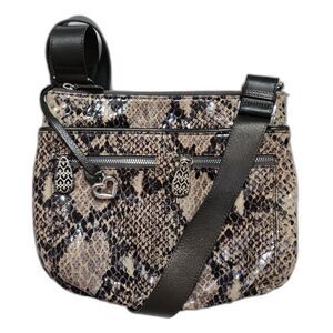 Brighton Faux Python Snakeskin Handbag Crossbody